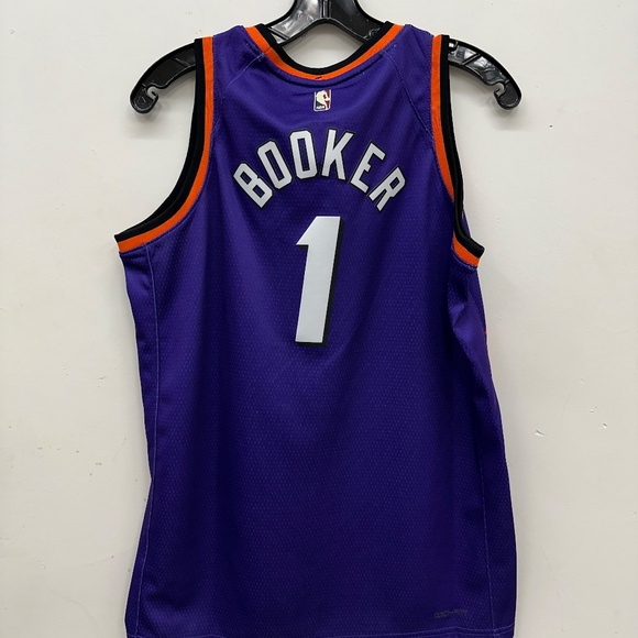 -New W/ Tags! Youth’s Nike Devin Booker Purple Phoenix Suns Jersey Size Large - Picture 7 of 7